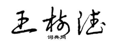 曾慶福王樹德草書個性簽名怎么寫