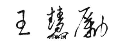 駱恆光王慧勵草書個性簽名怎么寫