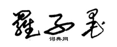 朱錫榮羅子墨草書個性簽名怎么寫