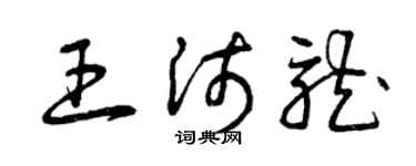 曾慶福王沛龍草書個性簽名怎么寫