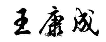 胡問遂王康成行書個性簽名怎么寫