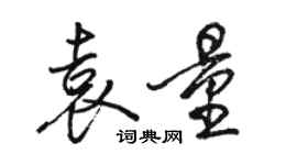 駱恆光袁量行書個性簽名怎么寫