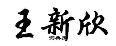 胡問遂王新欣行書個性簽名怎么寫