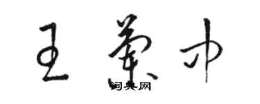 駱恆光王蘭中草書個性簽名怎么寫