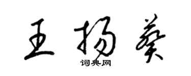 梁錦英王揚葵草書個性簽名怎么寫