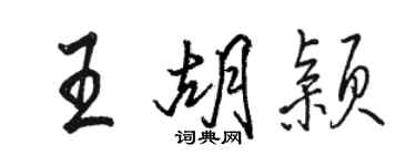 駱恆光王胡穎行書個性簽名怎么寫