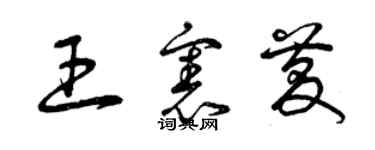 曾慶福王憲慶草書個性簽名怎么寫