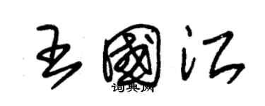 朱錫榮王國江草書個性簽名怎么寫