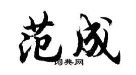 胡問遂范成行書個性簽名怎么寫
