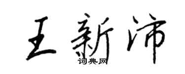 王正良王新沛行書個性簽名怎么寫