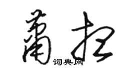 駱恆光蕭想草書個性簽名怎么寫