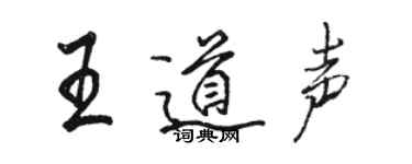 駱恆光王道聲行書個性簽名怎么寫