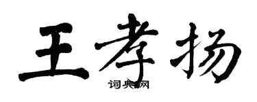翁闓運王孝揚楷書個性簽名怎么寫