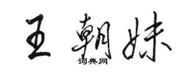 駱恆光王朝妹行書個性簽名怎么寫