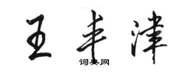 駱恆光王豐津行書個性簽名怎么寫