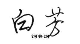 駱恆光白芳行書個性簽名怎么寫