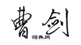 駱恆光曹劍行書個性簽名怎么寫