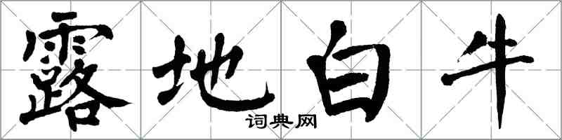 翁闓運露地白牛楷書怎么寫