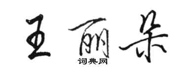 駱恆光王麗朵行書個性簽名怎么寫