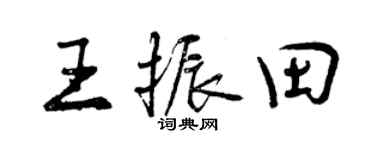 曾慶福王振田行書個性簽名怎么寫