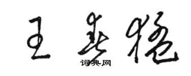 駱恆光王春猛草書個性簽名怎么寫