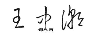 駱恆光王中潮草書個性簽名怎么寫