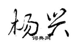 曾慶福楊興行書個性簽名怎么寫
