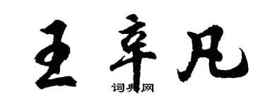 胡問遂王辛凡行書個性簽名怎么寫