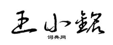 曾慶福王小銘草書個性簽名怎么寫