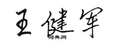 駱恆光王健軍行書個性簽名怎么寫