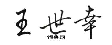 駱恆光王世幸行書個性簽名怎么寫