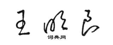 駱恆光王明良草書個性簽名怎么寫