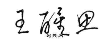 駱恆光王醒思草書個性簽名怎么寫