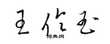 駱恆光王伶玉草書個性簽名怎么寫