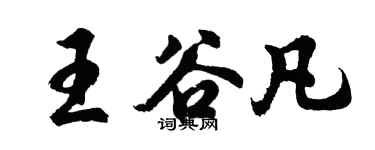 胡問遂王谷凡行書個性簽名怎么寫