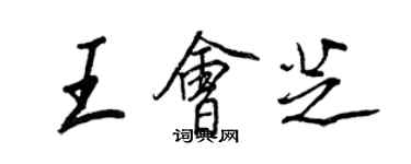 王正良王會芝行書個性簽名怎么寫