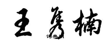 胡問遂王雋楠行書個性簽名怎么寫