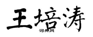 翁闓運王培濤楷書個性簽名怎么寫