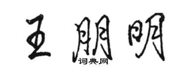 駱恆光王朋明行書個性簽名怎么寫