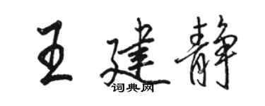駱恆光王建靜行書個性簽名怎么寫