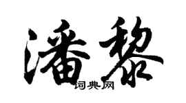 胡問遂潘黎行書個性簽名怎么寫