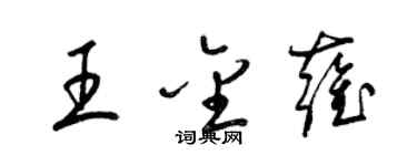 梁錦英王金雍草書個性簽名怎么寫