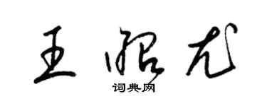 梁錦英王昭尤草書個性簽名怎么寫