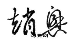 駱恆光趙興草書個性簽名怎么寫