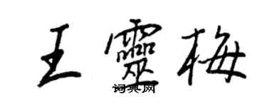 王正良王靈梅行書個性簽名怎么寫