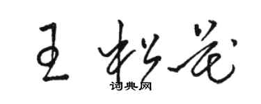 駱恆光王松花草書個性簽名怎么寫