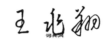 駱恆光王兆翔草書個性簽名怎么寫