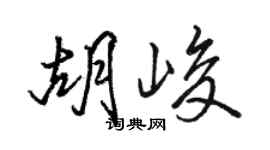 駱恆光胡峻行書個性簽名怎么寫