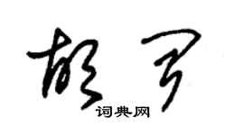 朱錫榮胡聞草書個性簽名怎么寫