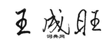 駱恆光王成旺行書個性簽名怎么寫